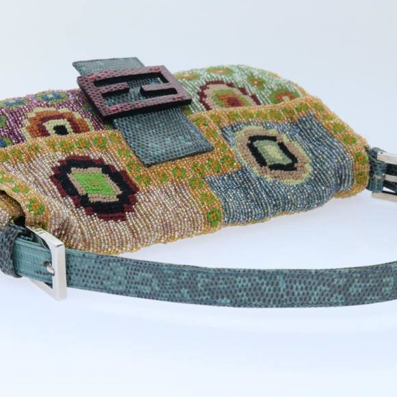 FENDI Mamma Baguette Shoulder Bag Beads Multicolor Auth yk8154A - Picture 6 of 16